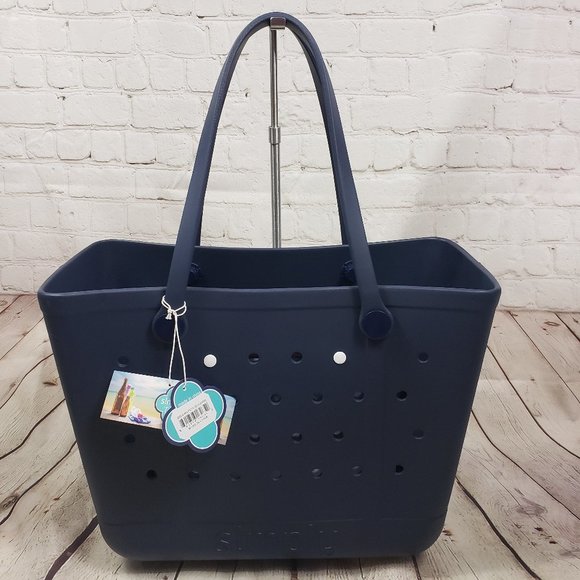 SIMPLY SOUTHERN Large Navy Tote Bogg Bag Style - Picture 2 of 9